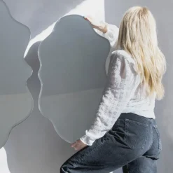 Flow speil bølgete 90x50 cm