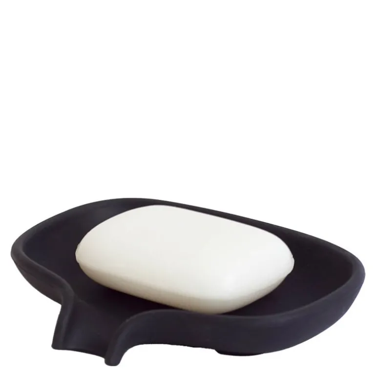 Flow såpeskål m/avrenning 13,5x10,5 cm silikon svart