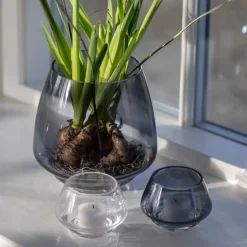 Flow telyslykt 10 cm blå