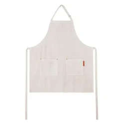 Forkle i bomull 74x85 cm sand