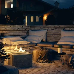 Freestanding frittstående peis 60 cm 0,5L mørk grå