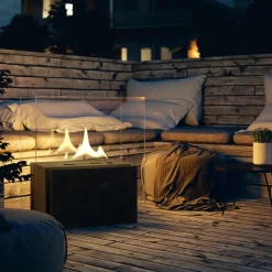 Freestanding frittstående peis 180 1,05L svart