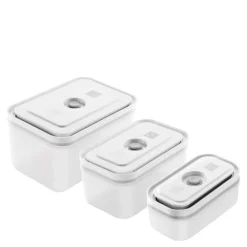Fresh & Save vakuum box sett 3 stk: S -M- L plast rekt.