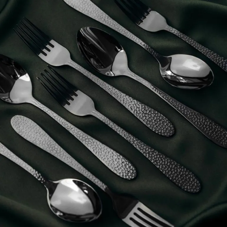 Frost dessertbestikk 8 deler svart