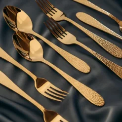 Frost dessertbestikk 8 deler messing