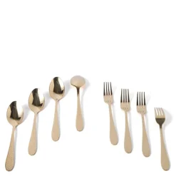 Frost dessert-/forretsbestikk 8 deler gull