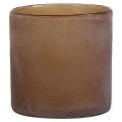 Frost lyslykt 9x9 cm brown