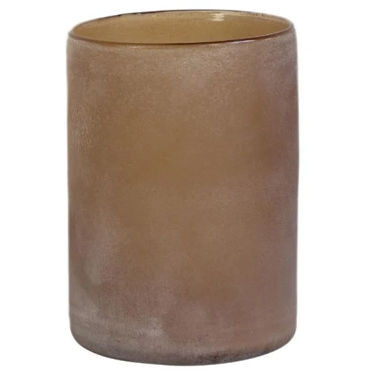 Frost lyslykt 13x19 cm brown