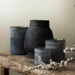 Frost lyslykt 9x9 cm grey