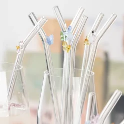 Fun sugerør 20 cm 4 stk blomst