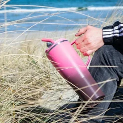 Fusion termokopp med sugerør 1,2 L rosa