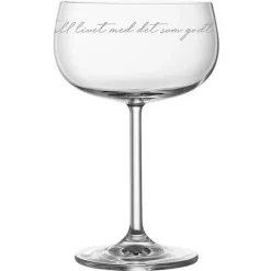 Fyll livet med det som godt er champagneglass 35 cl klar