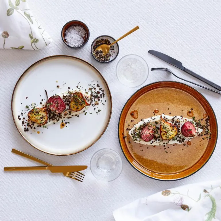 Gastro tallerken 27 cm svart/amber