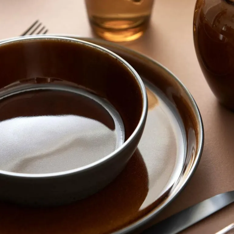 Gastro tallerken 27 cm svart/amber