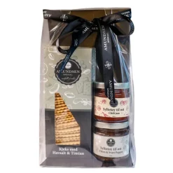 Gavepose kjeks, fiken- og chili jam 430 g svart