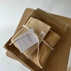 Gavesett med 1 kjøkkenhåndkle & 2 oppvaskkluter melon