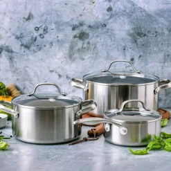Geneva grytesett 3 deler stål