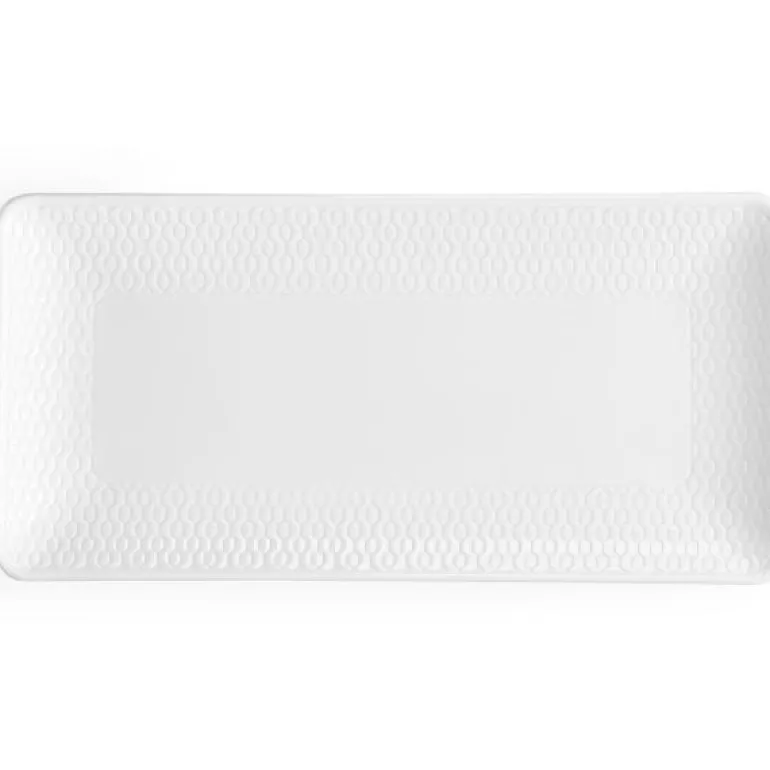 Gio rektangulært fat 21 cm hvit