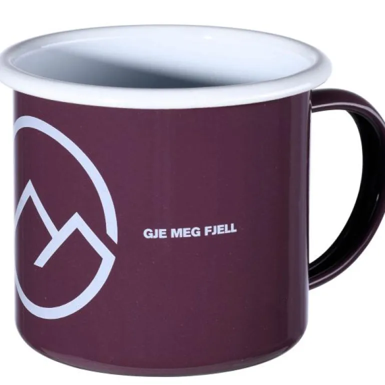 Gje meg fjell krus emalje 36 cl lilla