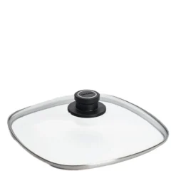 Glass Lid grytelokk firkantet 26 cm m/ventil klart glass