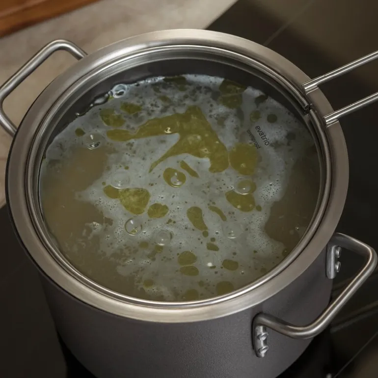 Glasslokk 16 cm børstet stål