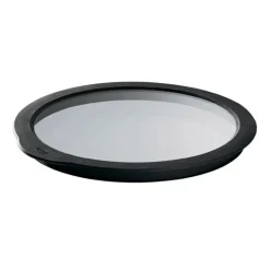 Glasslokk 20 cm klar/svart