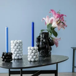 Globe lysestake 9,5 cm hvit