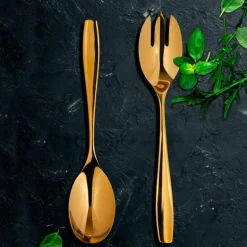 Golden Rose salatbestikk gull