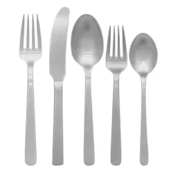 Grand Prix bestikksett 5 deler matt stål