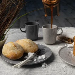 Granite asjett 23 cm grå