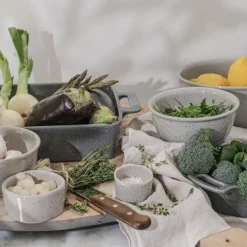 Granite White skål 6x3,5 cm lys grå