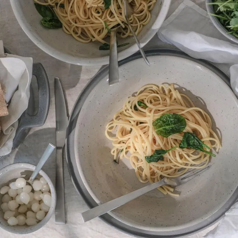 Granite White skål 6x10 cm lys grå