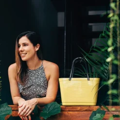 Green Plastic veske liten 7,5L sitrongul