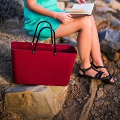 Green Plastic veske stor 15L vinrød