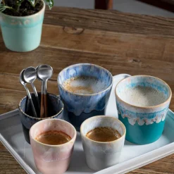 Gres beger 21 cl 8x7,5 cm blå