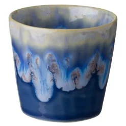 Gres espressokopp 10 cl 6,5x6 cm blå