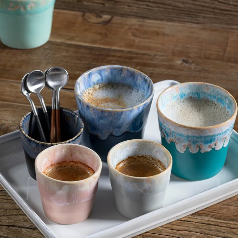 Gres espressokopp 10 cl 6,5x6 cm rosa