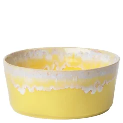 Gres skål 50 cl 14x6 cm gul