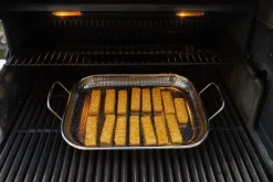 Grillform perforert 44x28x11 cm rustfritt stål