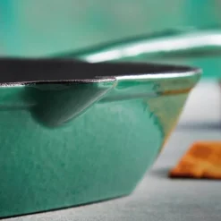 Grillpanne av støpejern 26 cm grønn