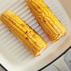 Grillpanne av støpejern 26 cm krem