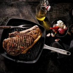 Grillpanne i støpejern 24 cm