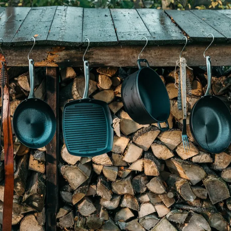 Grillpanne i støpejern 24 cm