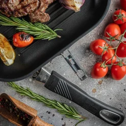 Grillpanne m/avtagbart håndtak 28 cm