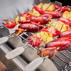 Grillspyd m/ stativ 6 stk 18/10 stål