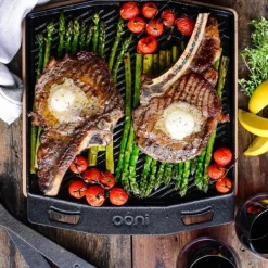 Grizzler tosidig grillplate 32 cm støpejern