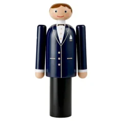 Groom 18 cm blå/svart/hvit