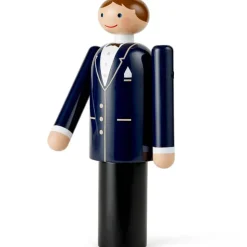 Groom 18 cm blå/svart/hvit