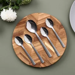 Groovy bestikk dessertsett 5 deler stål