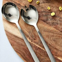 Groovy salatsett rustfritt stål